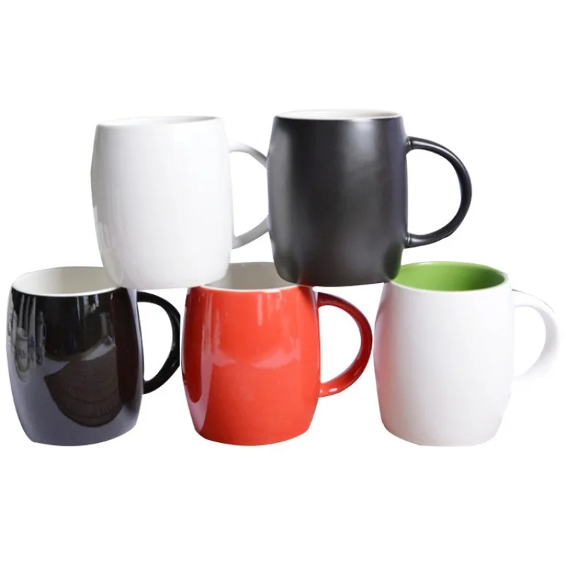 
14oz 400ml Barrel Shape Barrel Design Ceramic Coffee Mug 