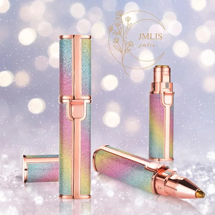 Портативный электрический эпилятор 2 в 1, триммер для бровей, женский, для тела, для лица, в форме помады, удаление волос, Женская безболезненная бритва