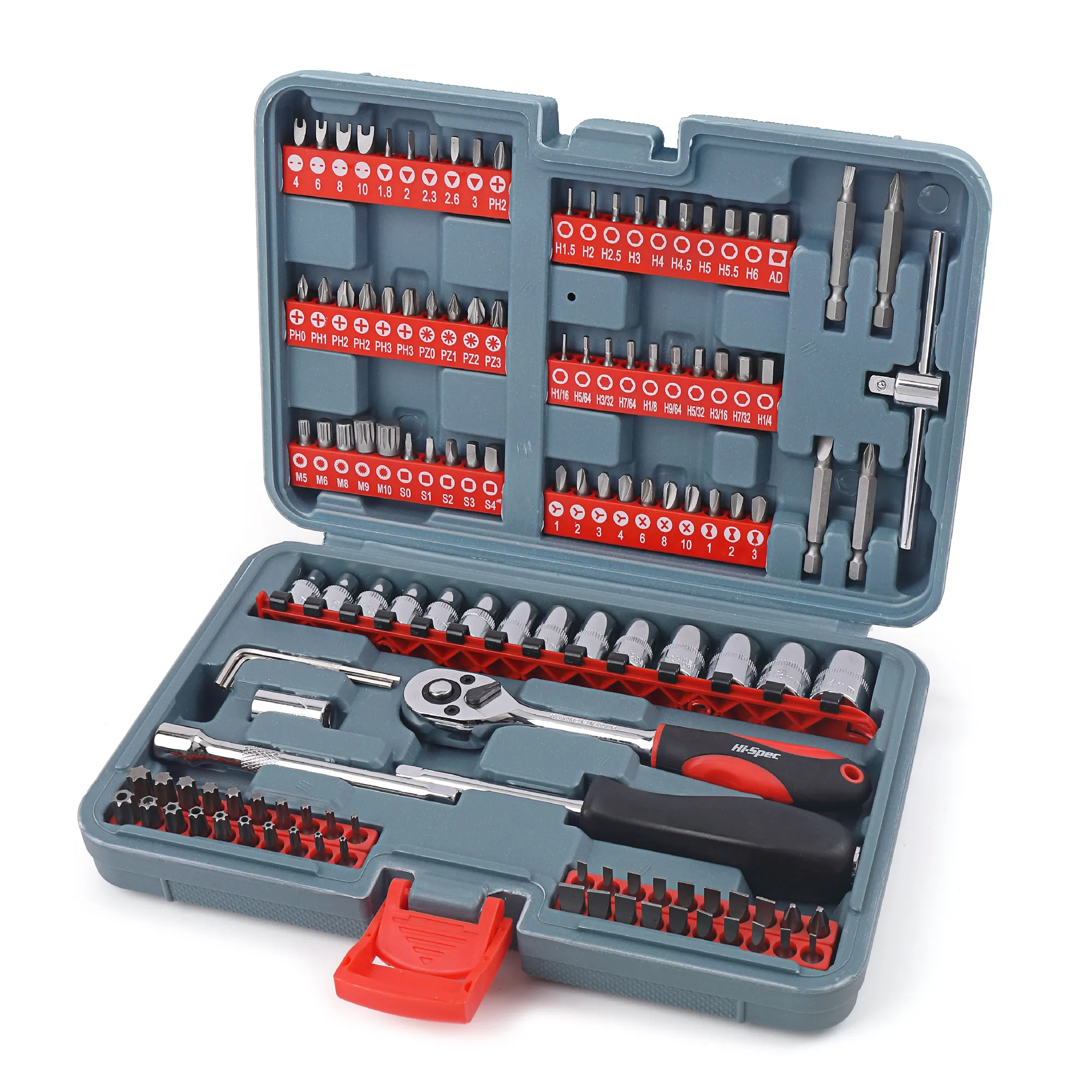 126pc Screwdriver Bits, Sockets & Handles Set Complete 1/4' Hex Shank Driver Bits & Security Tamperproof Torx Screws