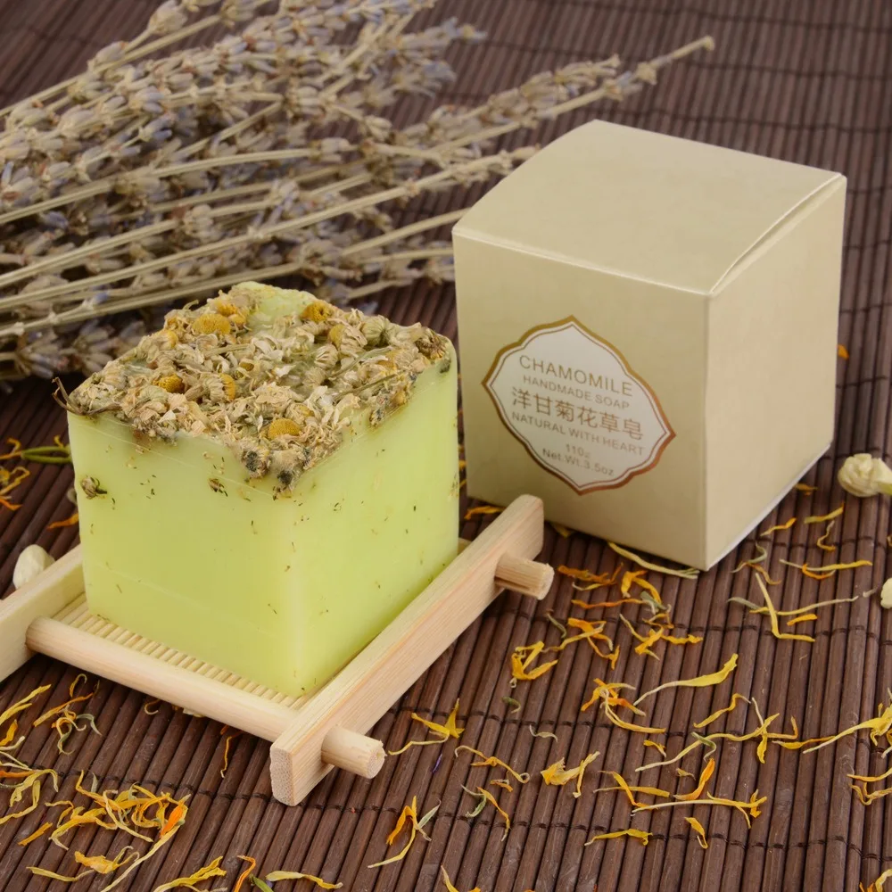 Dry Flower Essential Oil Soap Face Hand Nourishing Skin Care Cleansing Handmade Bath Soap Natural Herbal Soa
