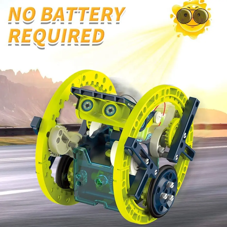 12 in 1 DIY Solar Robot Toy Science Learning Kit Space explorer Rechargeable Power STEM Educational Toys