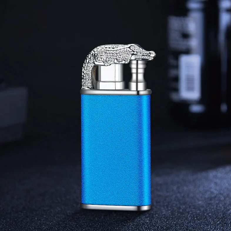 Crocodile Creative Dual Fire Lighter Direct Charge to Open Fire Dual Use Lighter Windproof Inflatable