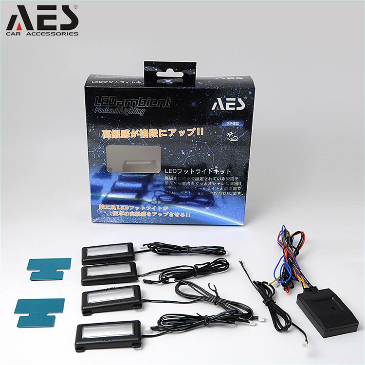 AES colorful car accessories auto parts foot well lighting LED ambient Atmosphere lamp Interior Mood Lighting