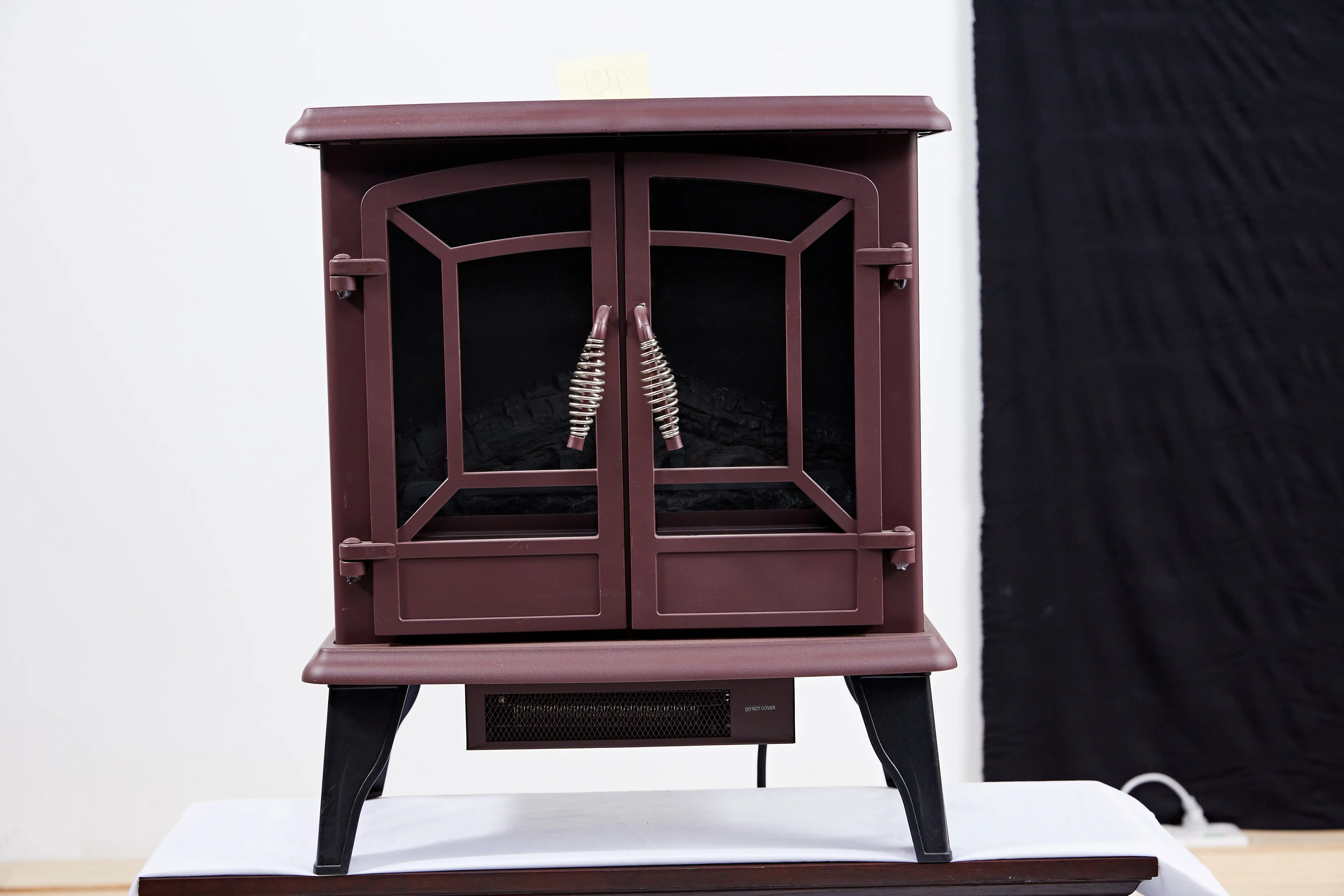 Freestanding retro electric space fireplace heater electric fireplace with heater