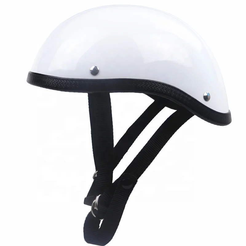 Fast shipping Vintage Moto Helmet Half Face Motorcycle Helmet Light Weight Cap Style Fiberglass Shell DD Ring Buckle Retro