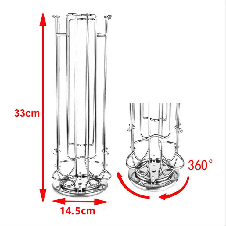 NESPRESSO Affordable COFFEE TEA POD CAPSULE HOLDER TOWER RACK STAND 24PCS