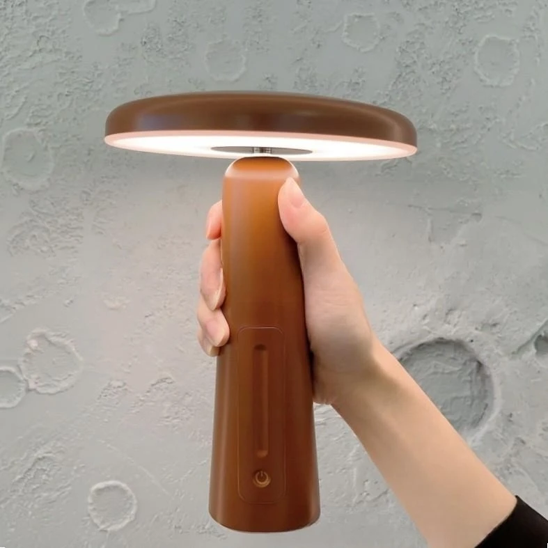 Adjustable Optical Touch Control Cordless Desk Lamp With Rechargeable Wireless LED Mushroom Table Lamp For Bar  Bedroom Desk
