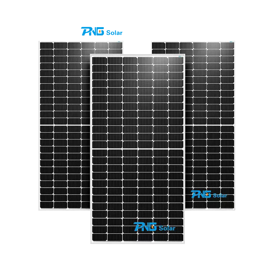 ourselves brand PNG 182mm 156 Half Cells 580W 585W 590W 595W 600W Photovoltaic Solar Panel Module for House