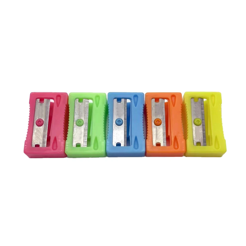 Student stationery new unique screwless design one-piece mini portable pencil sharpener