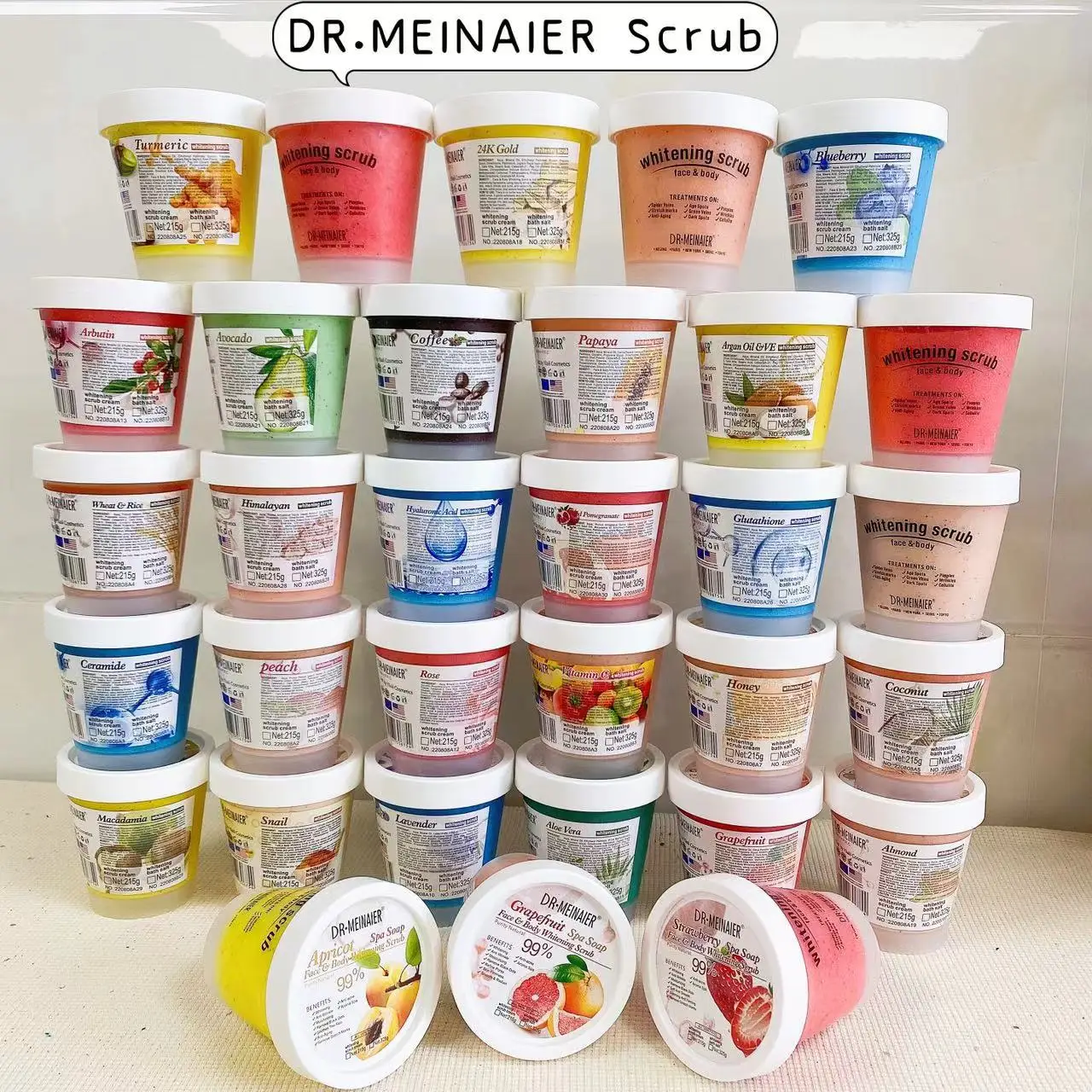 Organic Natural mint sea salt ice Cream fruit acid Scrub Skincare Moisturizing exfoliating bath salt face & body whitening scrub