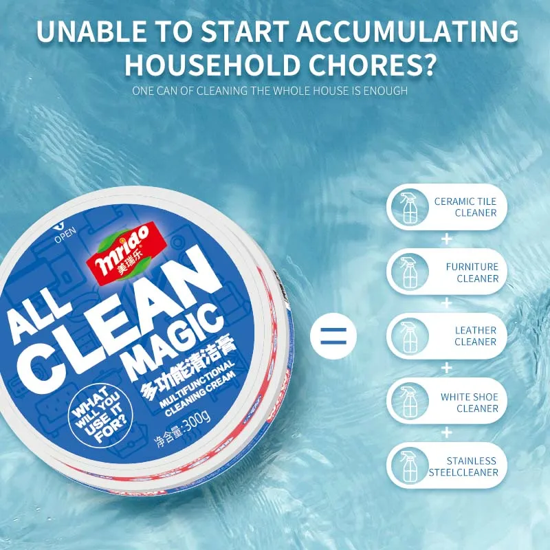 300G Home Cleaner Cream Furniture Metal Cleaning Polish Wax Leather Sofa Cleaning Paste