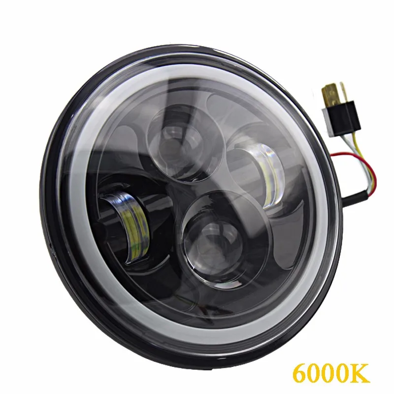 
Dot Approved E9 Daymaker Car 50W 30W Turn Amber Hi LO Halo Motor 12v 24v Round DRL H4 Angle Eye 7