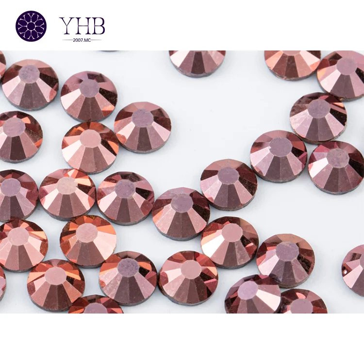 2024 YHB Factory Epoxy Crystal Resin Decoration Ss6-Ss40 Orange Round Hotfix Rhinestones