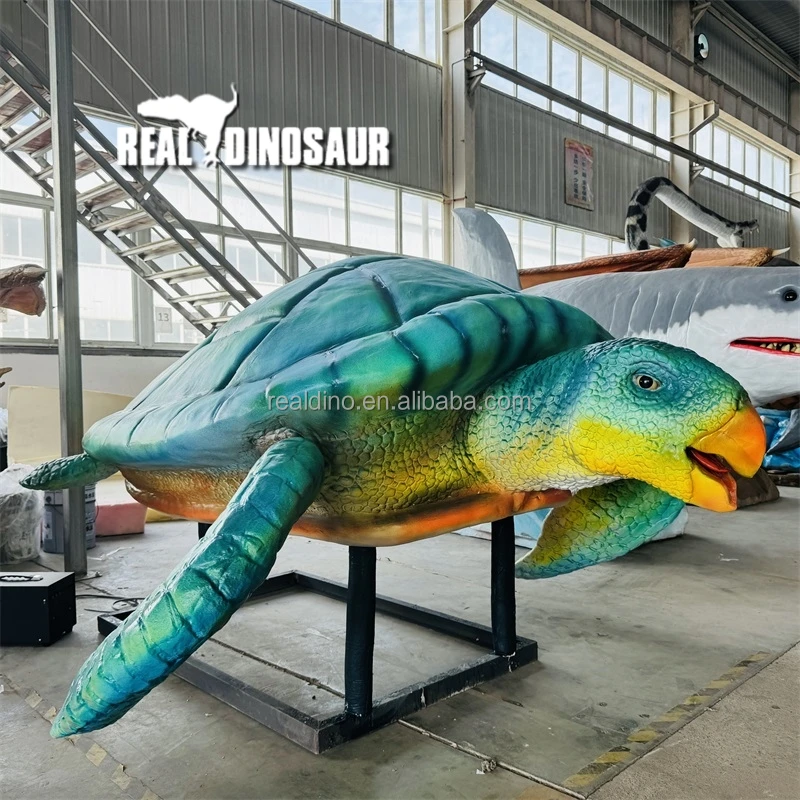 Lifelike Sea Animals Animatronic Tortoise Statue with Movements For Show
