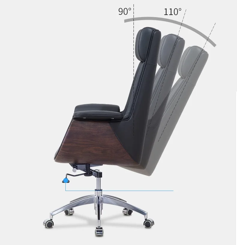 Foshan factory Wholesale office chair black leather swivel conference office chair with wheels