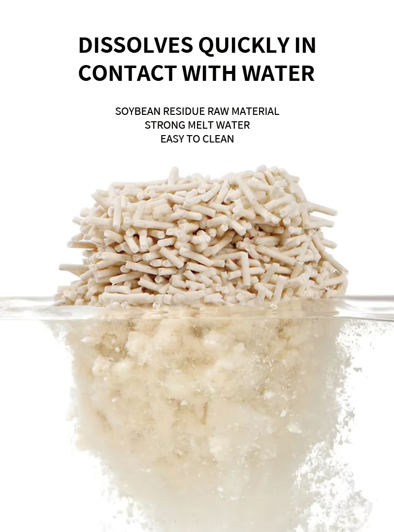 Good Quality Scent Custom Eco-Friendly Strong-Clumping Natural Plant Corn Flushable Biodegradable Tofu  Cat Litter