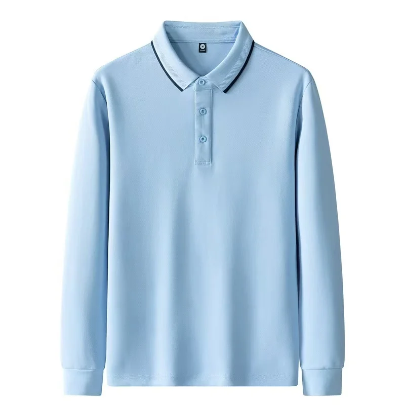 Hot Selling Uniform Polo Golf New Fashion Trend Long Sleeve Designer Polo For Men Without Embroidery Logo