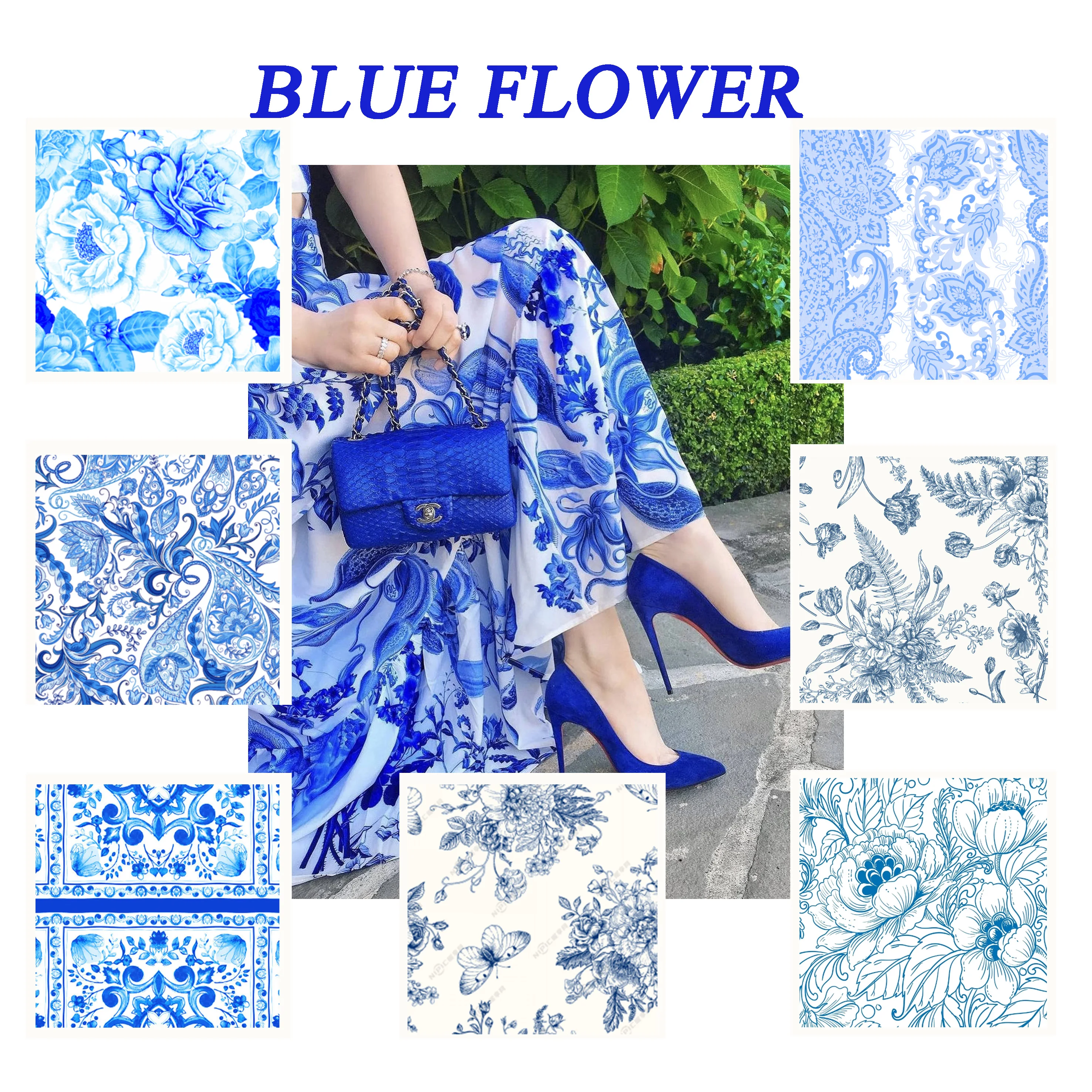 High Quality Flowers Polyester Shifon Material Custom Floral Print Chiffon Fabrics For Dresses Clothing