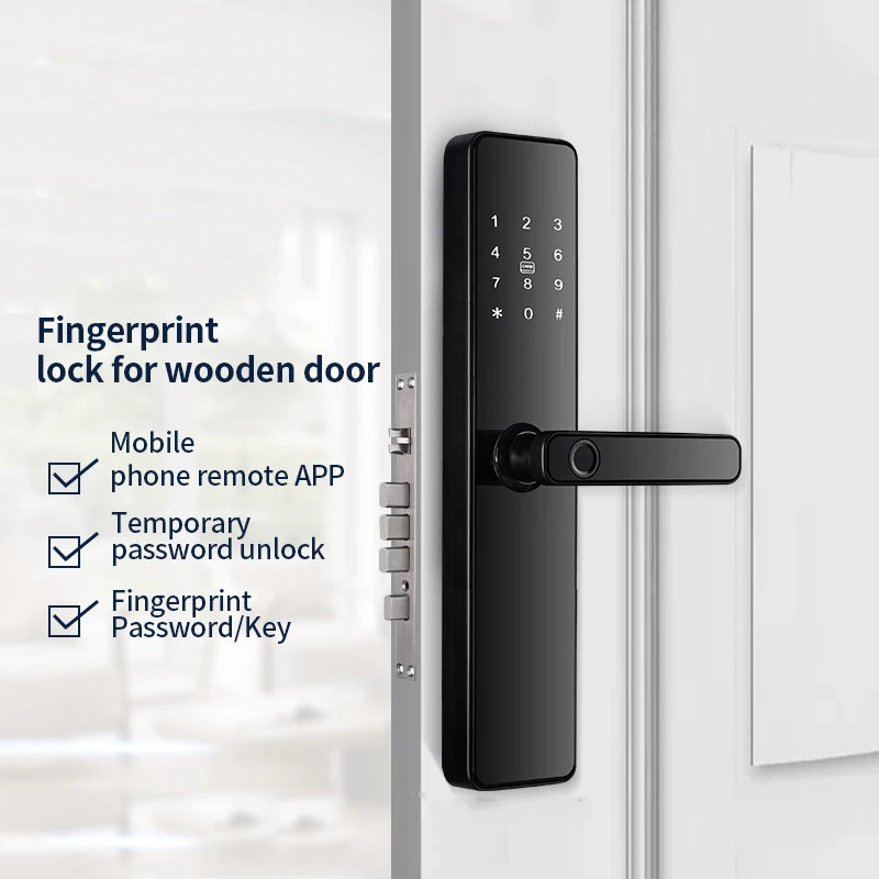 Hot Sale S819-2 Smart Locks Fingerprint Key Password Card Digital TTlock Tuya Zigbee Intelligent Door Lock