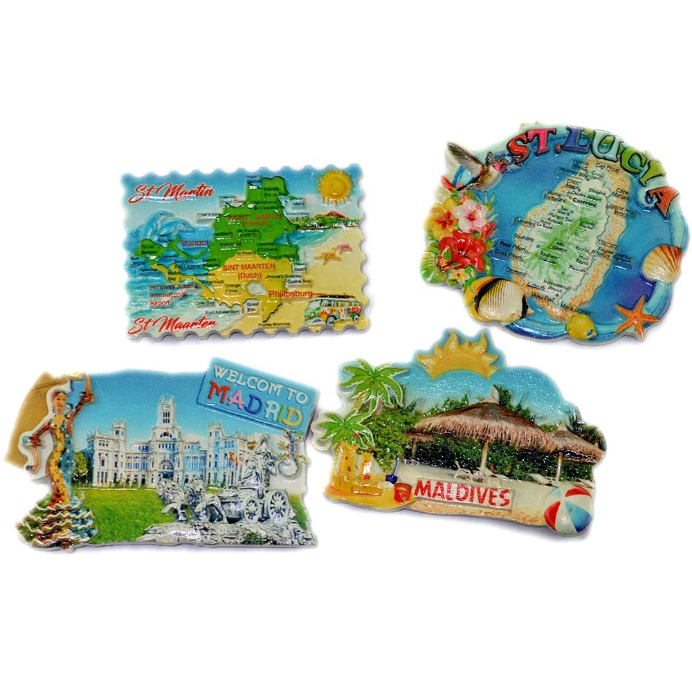 Gifts Maker Promotional Gifts Handmade Greece Refrigerator Resin Souvenir Fridge Magnet For Kitchen Decoration