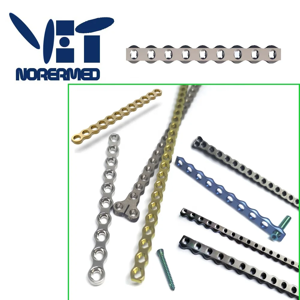 Veterinary Dog & Cat Orthopedic  Titanium Trauma  Poly Axial Multi Axial Locking Bone Plate Implant for Trauma Fragment Fixation