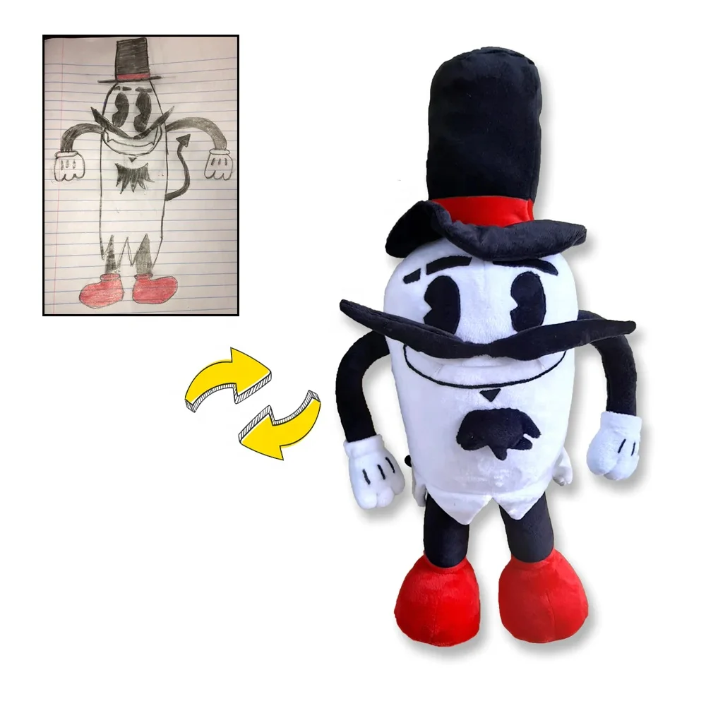 2023 Wholesales baby custom plush animal toys for kids custom plush lion sample from artwork drawing