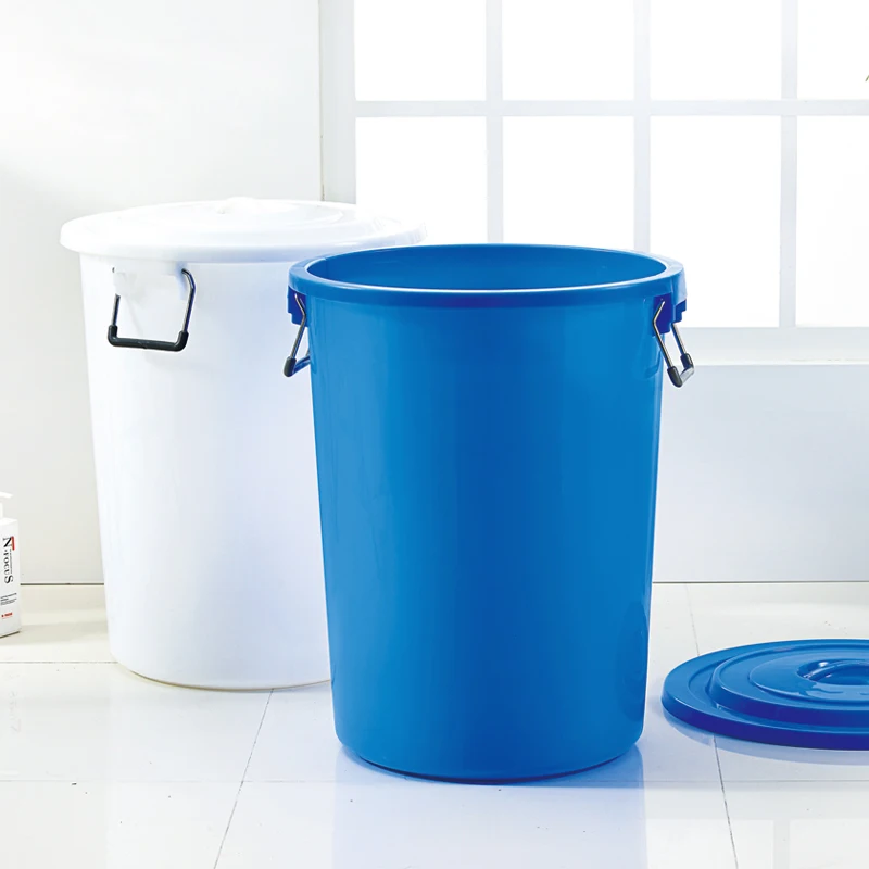 
60L 100l 160l custom large plastic bucket with lid with handle 