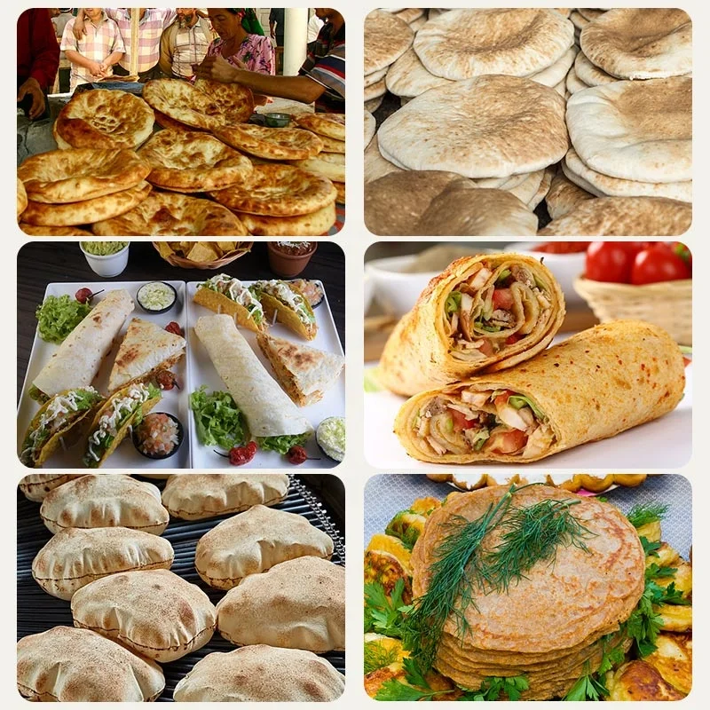 Automatic Small Rotary Bake Arabic Pita Tandoori Lebanese Chapati Naan Tortilla Bakery Oven Arab Bread