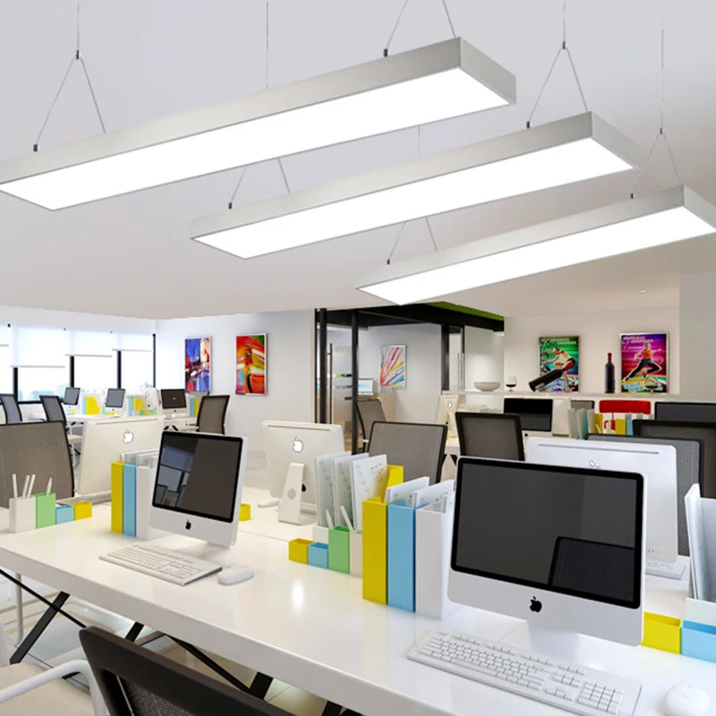 Modern Industrial Led Ceiling Lights Fixtures Batten Tube Lamp Linear Chandelier for Workshop