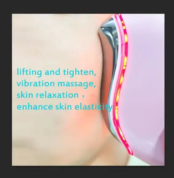 2022 LED red light therapy facial lifting massager Warm hot hammer anti aging gua sha facial beauty tools