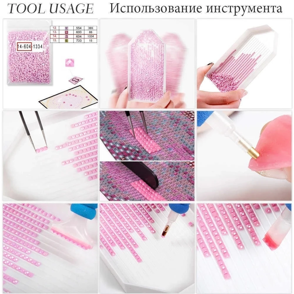 Diamond Painting Japanese Full Square Portrait Diamond Embroidery Picture Mosaic Rhinestones Wall Art