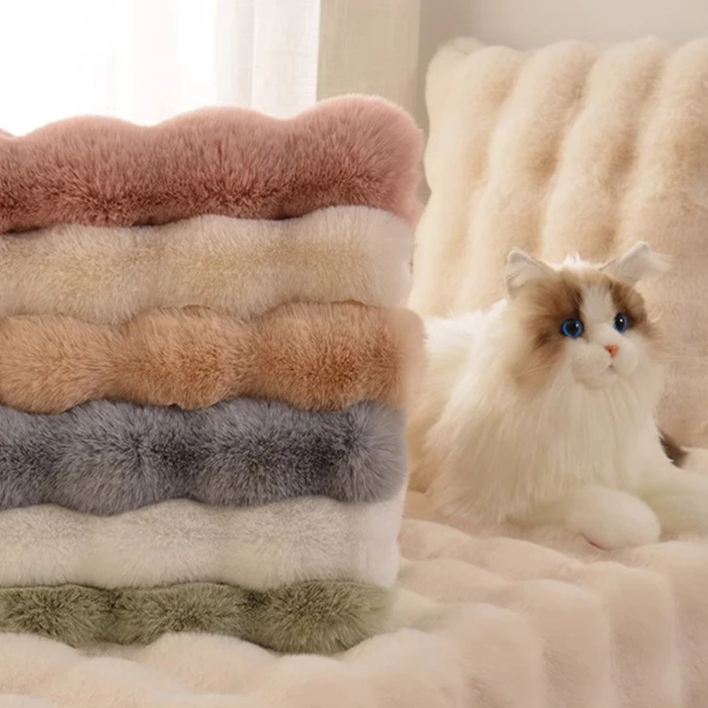 Wholesale Play Mat Thick Fluffy Long Pile Carpet Faux Rabbit Fur Non Shedding Area Rugs