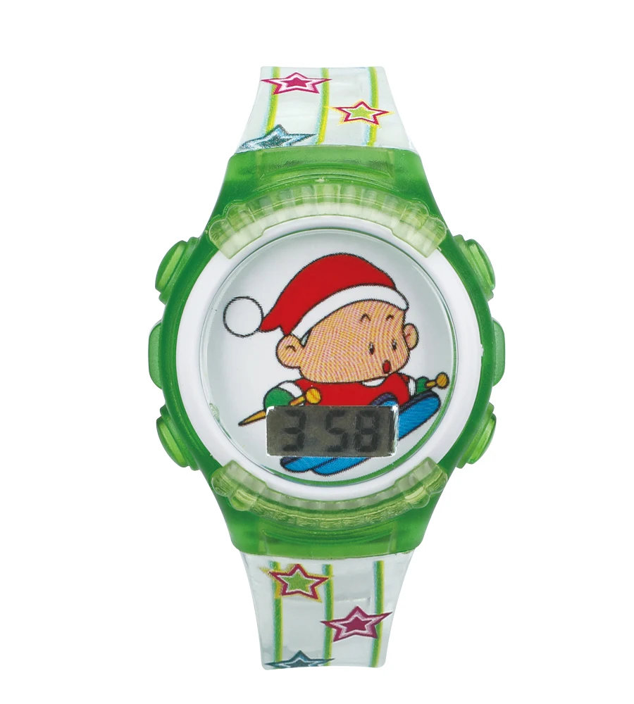 lcd watch for kids can custom cartoon and logo for gift and promotion