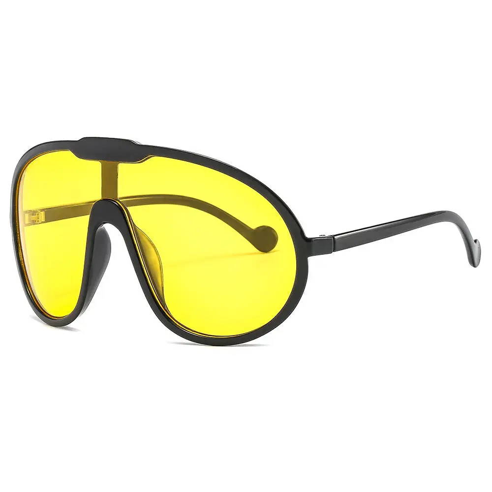 365 Oversized One Piece Yellow Shield Sunglasses For Women Vintage Unique Windproof Uv400 Sun Glasses Men Retro Gradient Eyewear