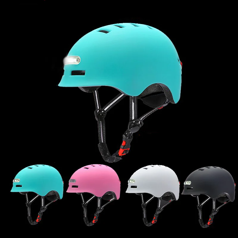 
Cool Multi Functional Factory Price Light Weighted Helmeter Skate Board Helm Customized Protective Helmets with LED 
