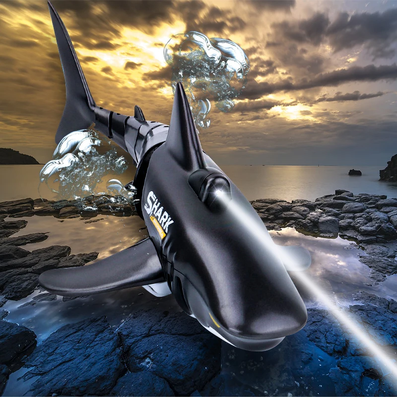 Factory Wholesale Hot Sale Rechargeable Summer Kids Pool Toys 2.4g Remote Control Electric Shark Radio Control Toy