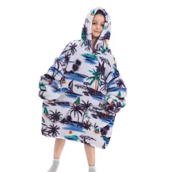 cute loose anime baby hoodies kid hoodie blanket with pockets