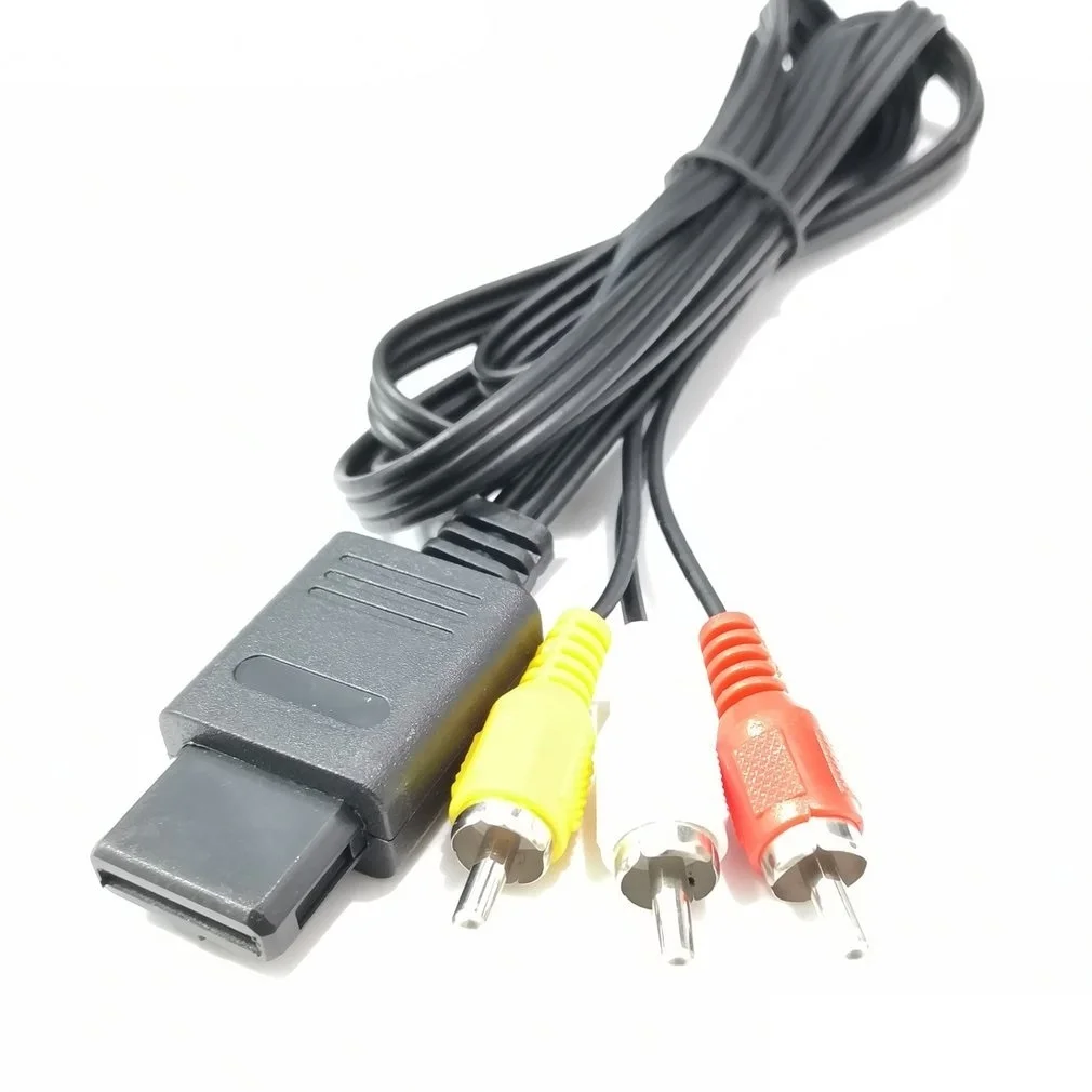 for N64 SNES Gamecube 6FT RCA AV TV Audio Video Stereo Cable Cord For Nintendo 64