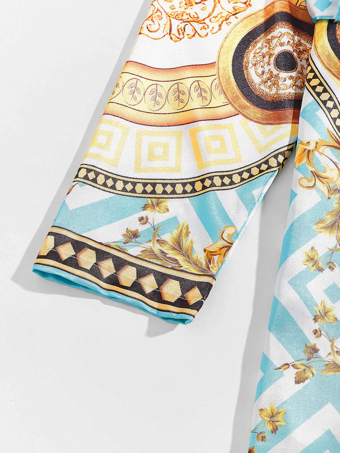 Custom Printed Design Man Bathrobes Satin Adults Mens Luxury Silk Robes