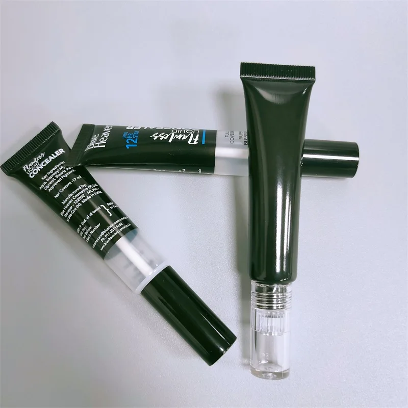 OEM Custom Design Container Cosmetic Matte Screw on Cap Lip Gloss Squeeze Brush eyelash balm tube