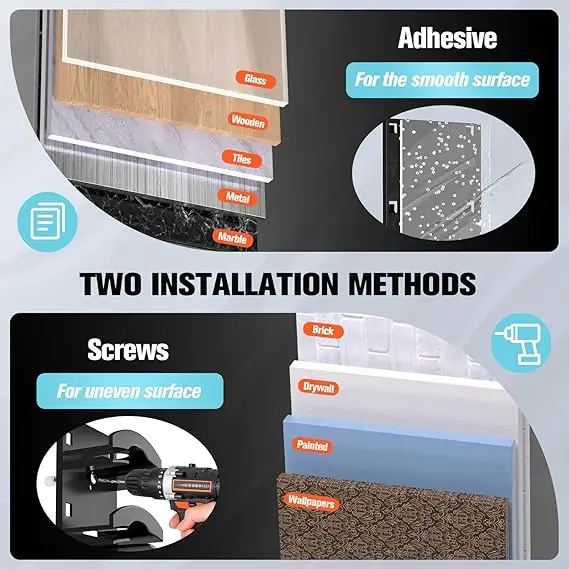 Hat Organizer for Baseball Caps Hat Rack for Wall with Strong Adhesive Hat Hanger Holder Display for Door Closet, Cap Organizer