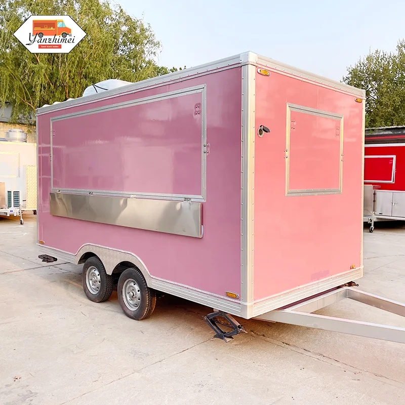 YANZHIMEI Best selling AU Standard Concession Trailer Cart with Grill Fryer Cheap Mobile Food Trailer Price For sale