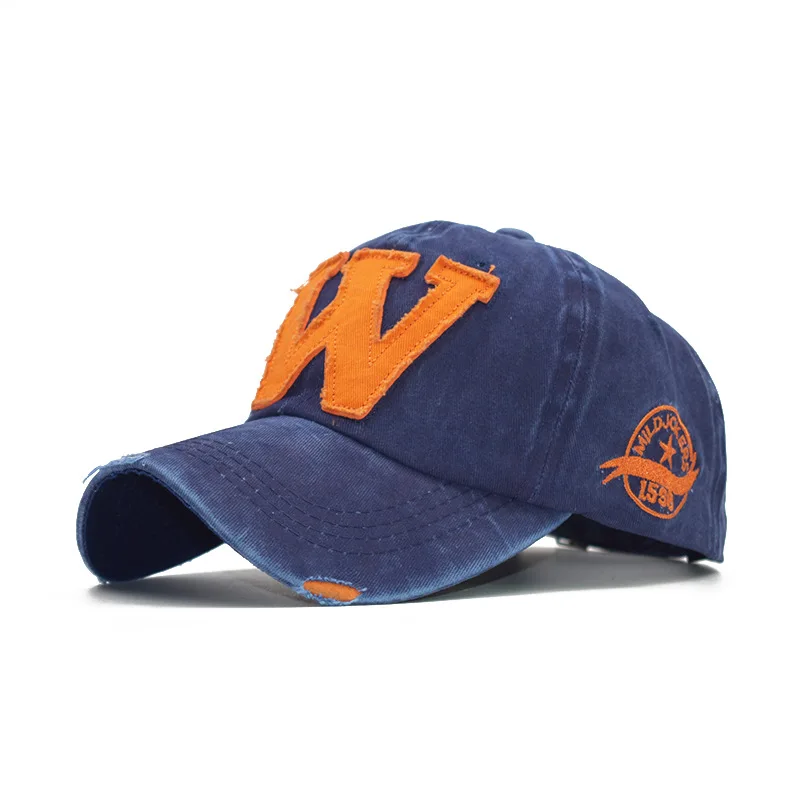Classic W-letter Embroidery No Fading Outdoor Letter Baseball Cap