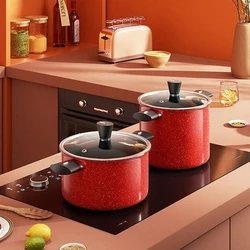 New Product Nonstick pot Marble Stone Cookware Sets Stainless Steel wok Cookingware Soup Pot Fry pan set