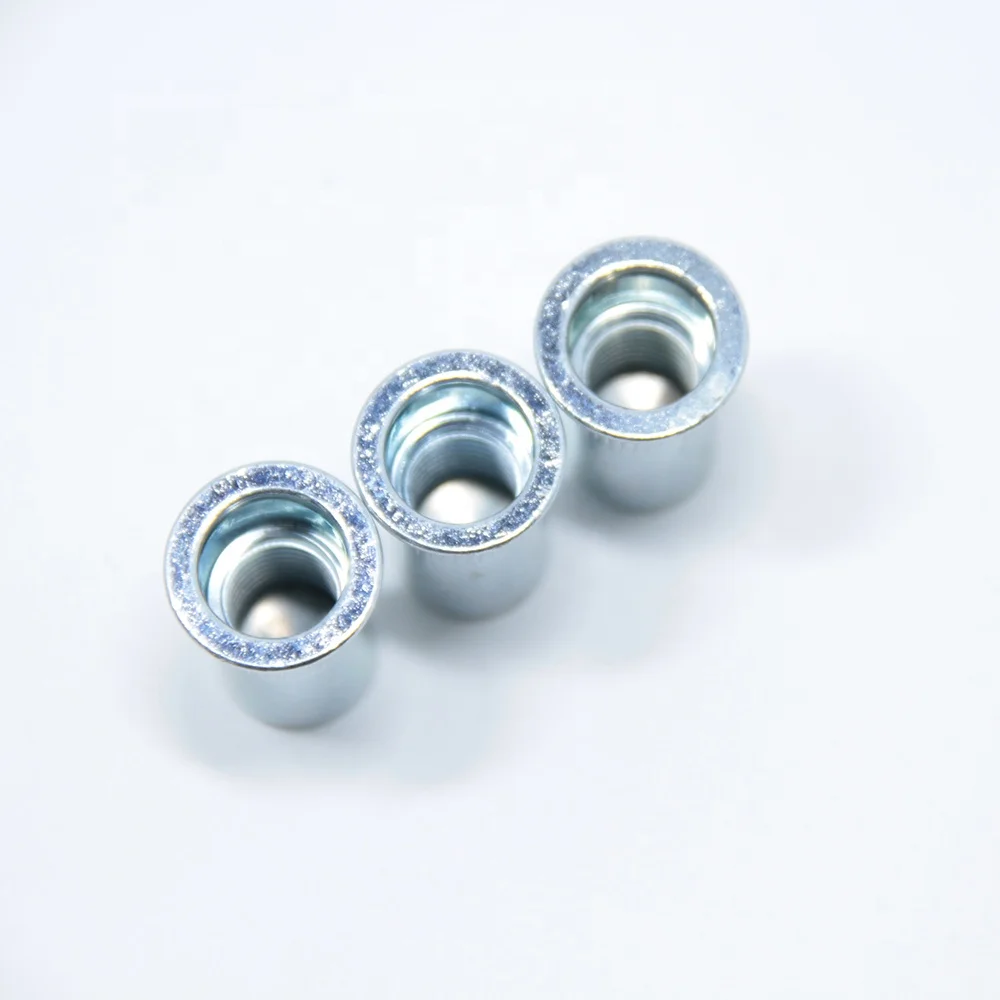 Carbon Steel With Zinc Plating Flat Head Round Knurlead Body Closed End Blind Rivet Nuts