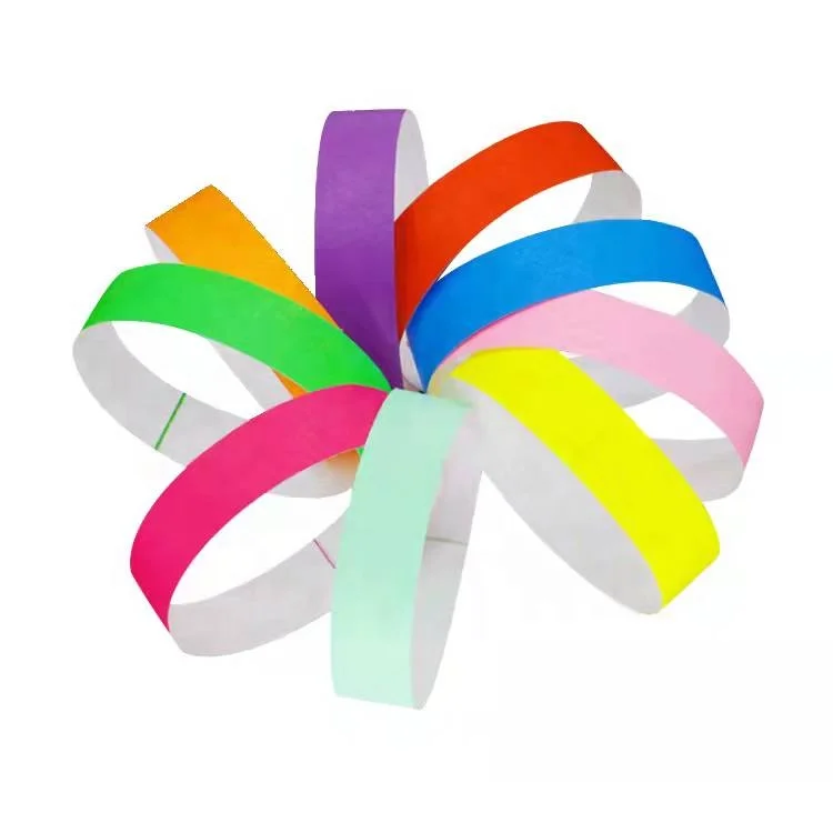 wholesale cheap tyvek waterproof disposable wristband for party