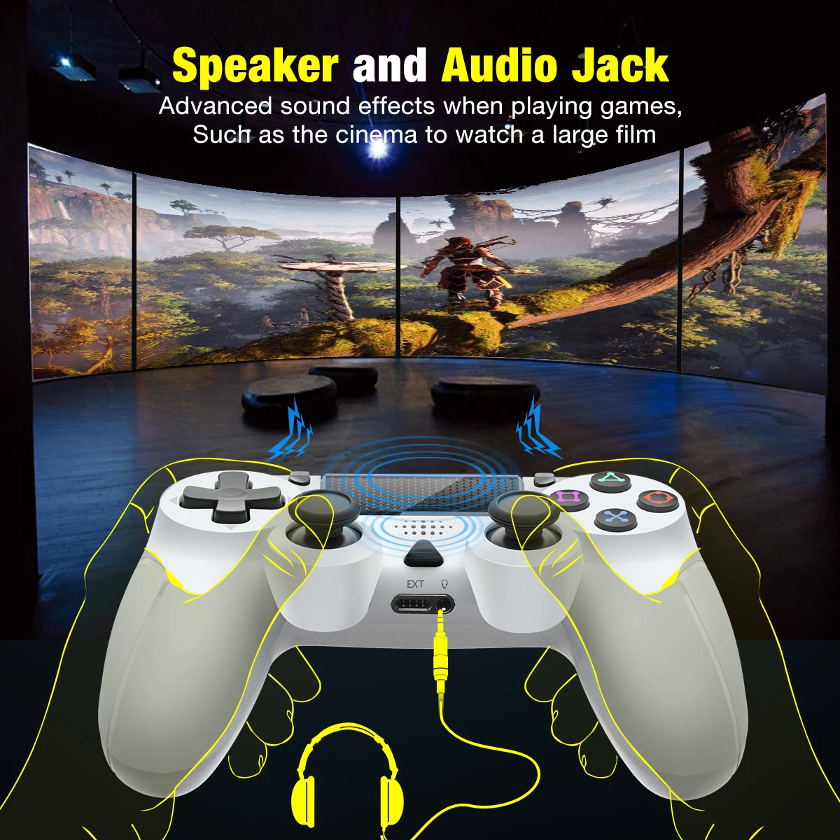  Новый дизайн игровой контроллер джойстик для PS4/PS4 pro/PS4 slim беспроводной белого