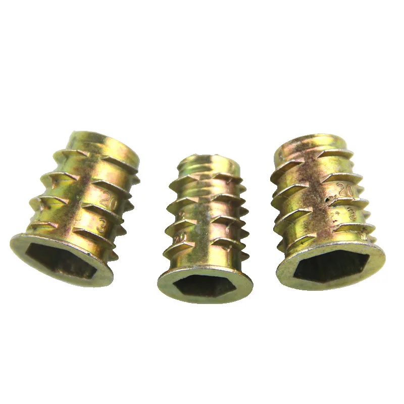 Stainless Steel Zinc Din7965 Furniture Threaded Insert Nuts for Fastening Wood Furniture Repair Nuts