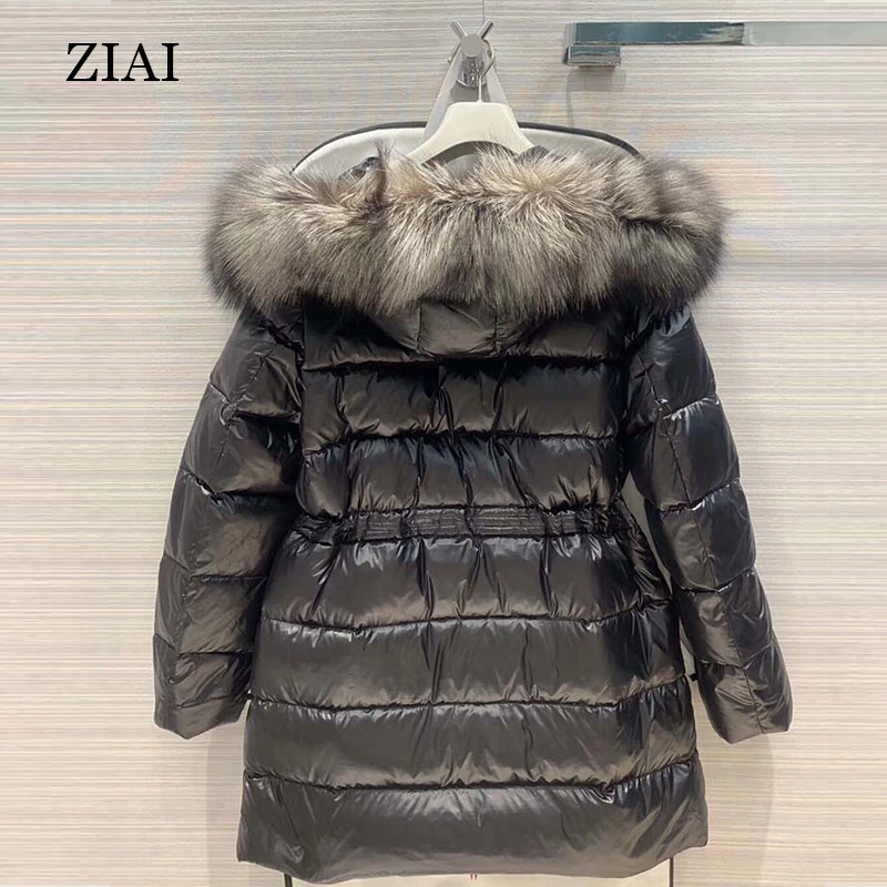 
Hot selling wholesale women winter coats belt quilted waterproof parka padded coat with real big fur hood girls puffer coats 