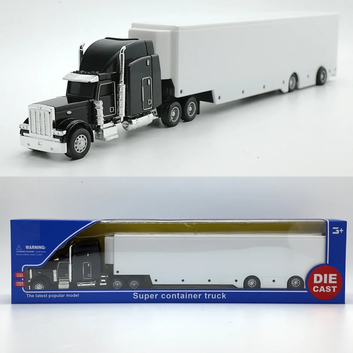 Custom Logo Oem/Odm Alloy Toy Container Truck 1:50 Scale Free Wheel Diecast Models Sliding Vehicle Carrier Container Truck Toys